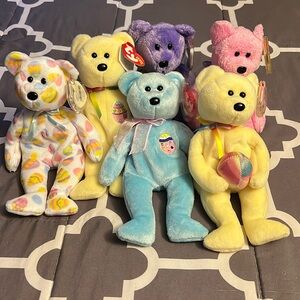 Easter Bear Beanie Baby Bundle